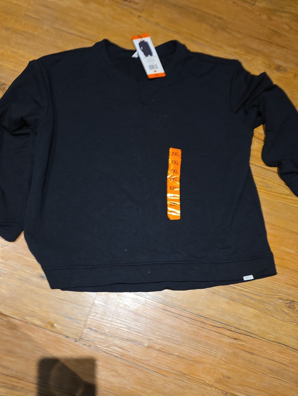 Women's Black Crewneck Heavy Weught Top SzXXL